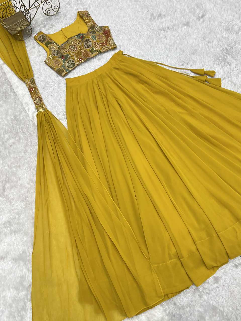 Ynf Faux Georgette KESH504 50 Lehengas Wedding Collections Festive Collections Wholesale Georgette Lehenga Lehenga With Dupatta Lehenga With Blouse Manufacturer