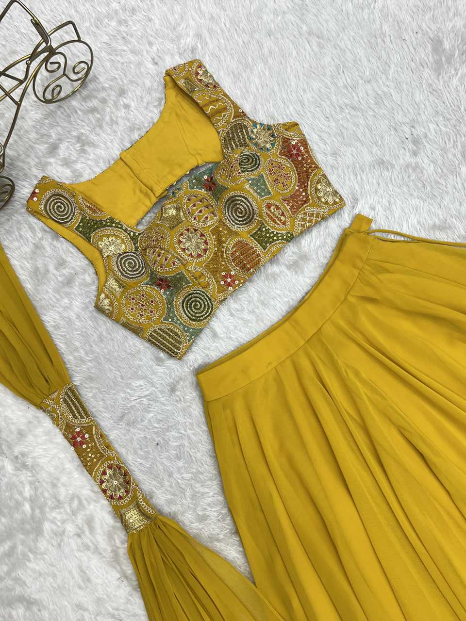 Ynf Faux Georgette KESH504 50 Lehengas Wedding Collections Festive Collections Wholesale Georgette Lehenga Lehenga With Dupatta Lehenga With Blouse Manufacturer