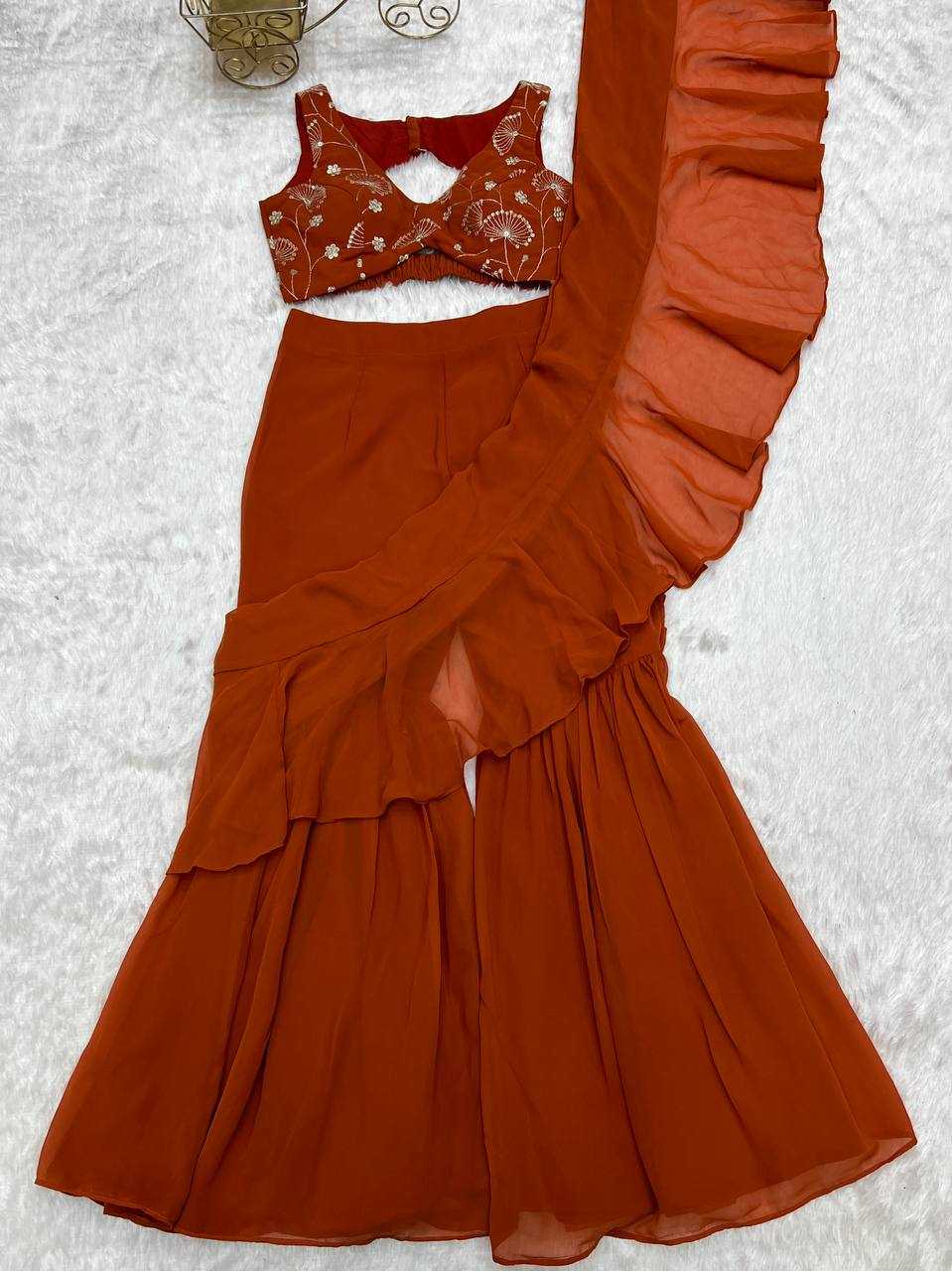 Ynf Faux Georgette KESH504 56 Sarees Wholesale Ready To Wear Sarees Party Wear Sarees Fancy Sarees Embroidered Sarees Manufacturer