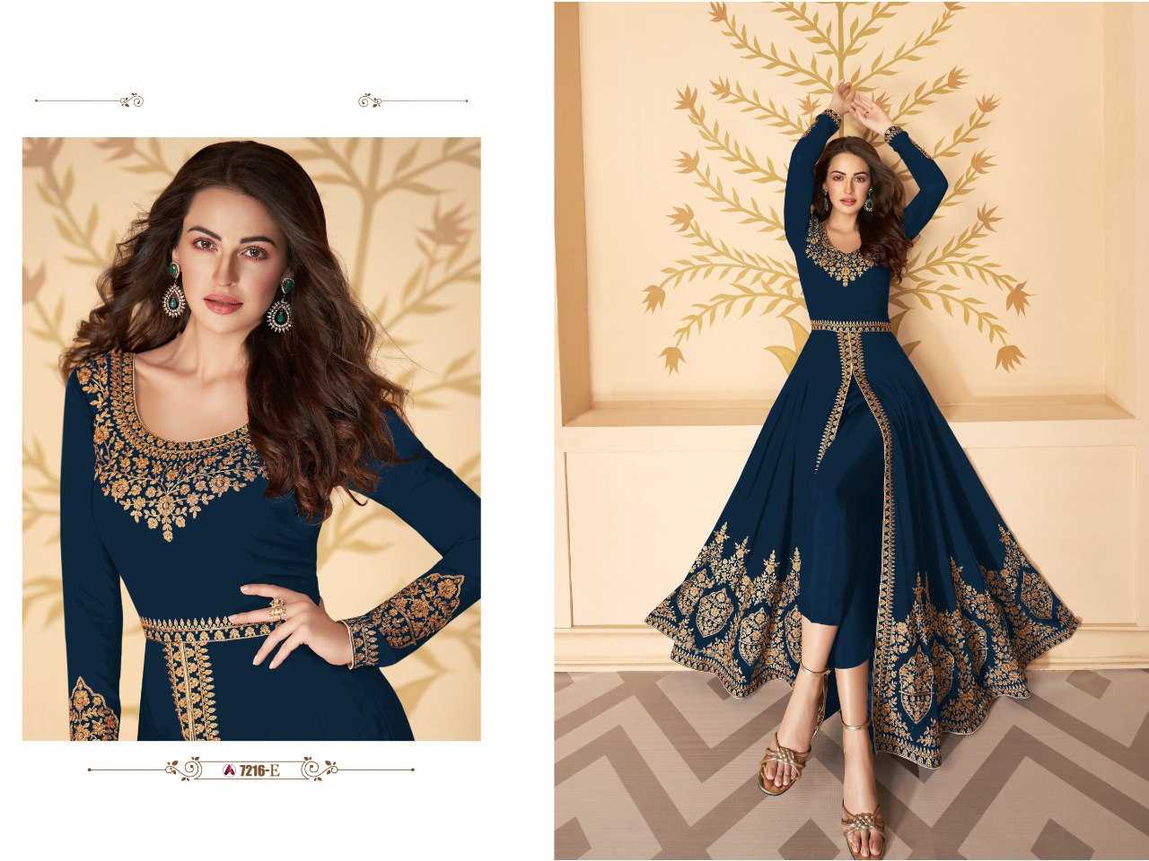 Ynf Faux Georgette KESH504 7216 Suits & Dresses Wedding Collections Festive Collections Wholesale Embroidery Suits Georgette Suit Semi Stitched Suits Manufacturer