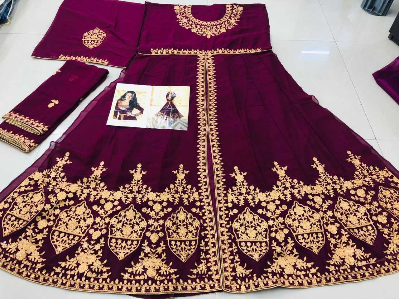 Ynf Faux Georgette KESH504 7216 Suits & Dresses Wedding Collections Festive Collections Wholesale Embroidery Suits Georgette Suit Semi Stitched Suits Manufacturer