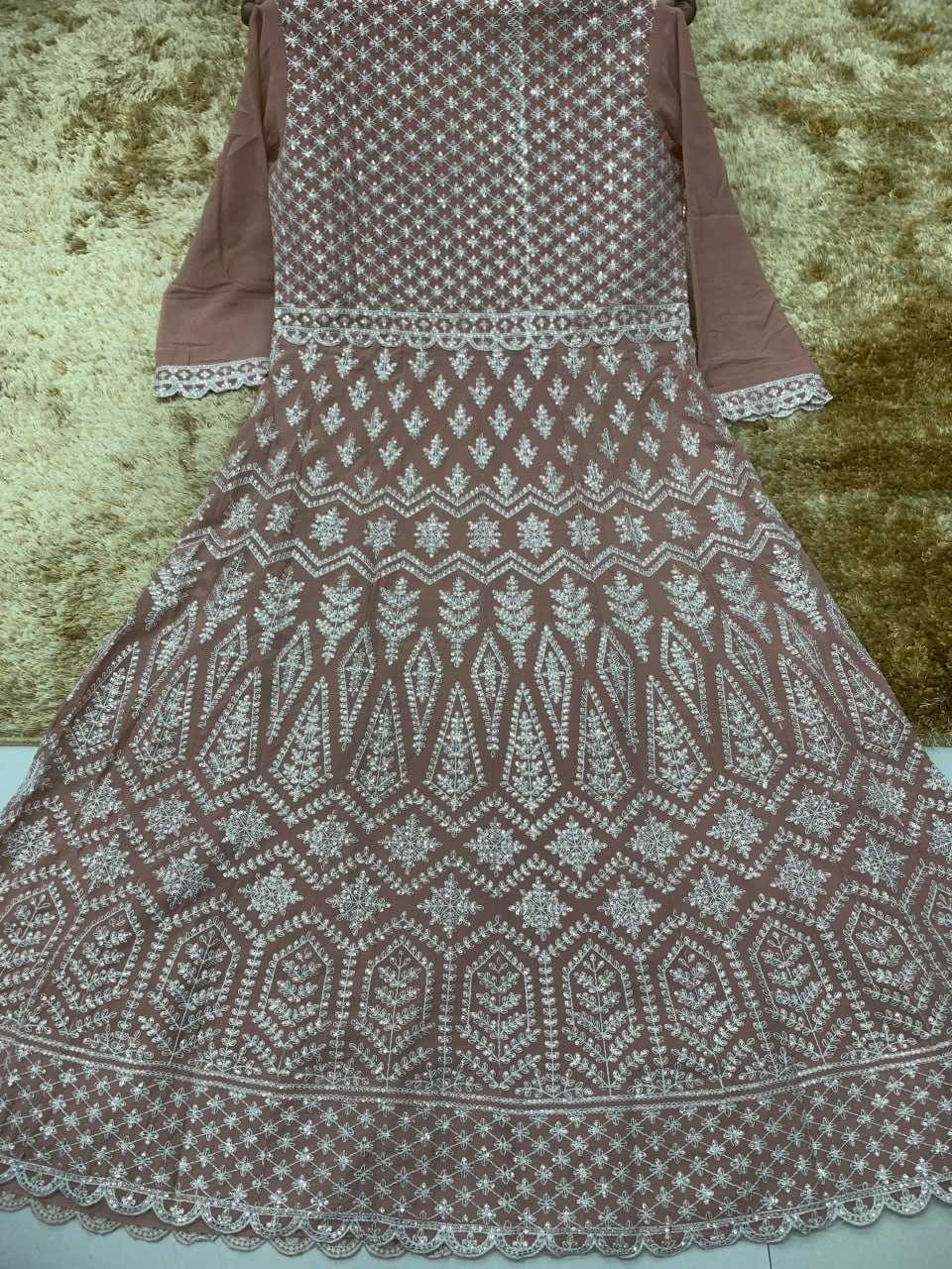 Ynf Faux Georgette KESH504 7444 Gowns Wedding Collections Festive Collections Wholesale Embroidery Gowns Georgette Gown Designer Gowns Manufacturer