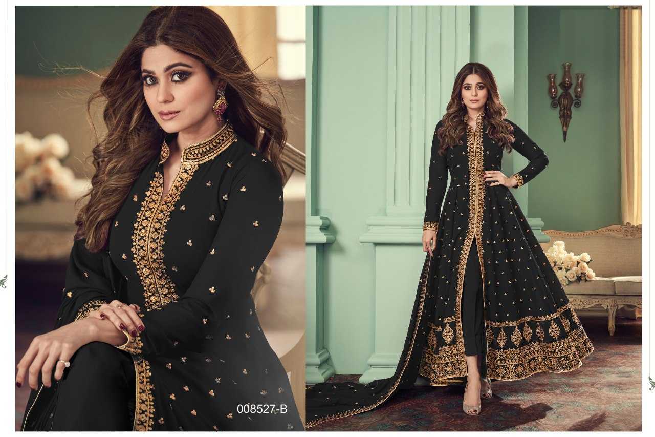 Ynf Faux Georgette KESH504 8527 Gowns Bollywood Collections Festive Collections Wholesale Georgette Gown Sequin Gowns Shamita Shetty Manufacturer