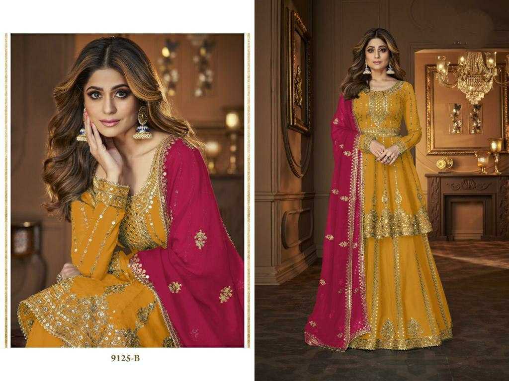 Ynf Faux Georgette KESH504 9125 Suits & Dresses Wholesale Ladies Suits Sharara Salwar Suits Embroidery Suits Party Wear Dresses Manufacturer