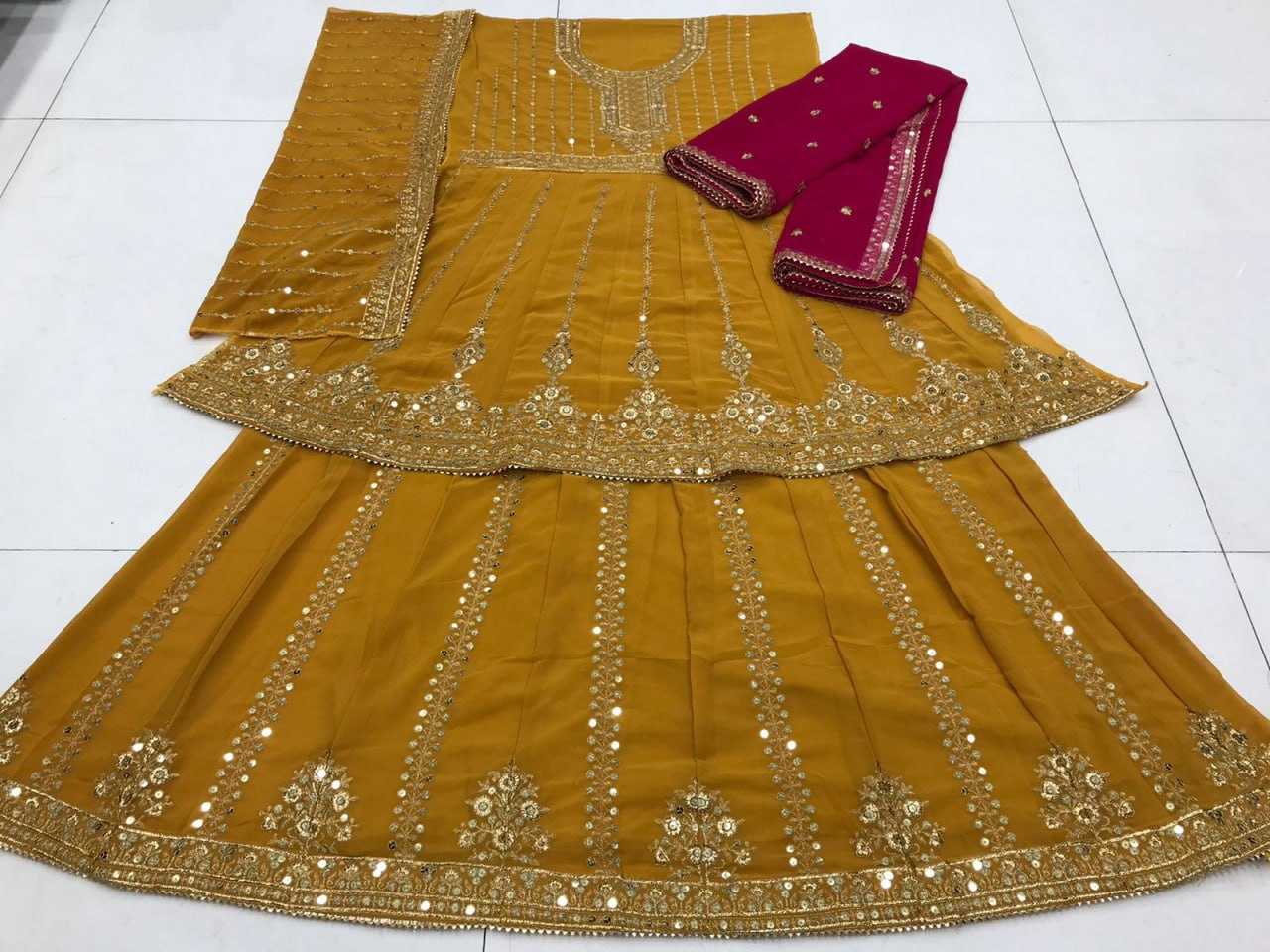 Ynf Faux Georgette KESH504 9125 Suits & Dresses Wholesale Ladies Suits Sharara Salwar Suits Embroidery Suits Party Wear Dresses Manufacturer