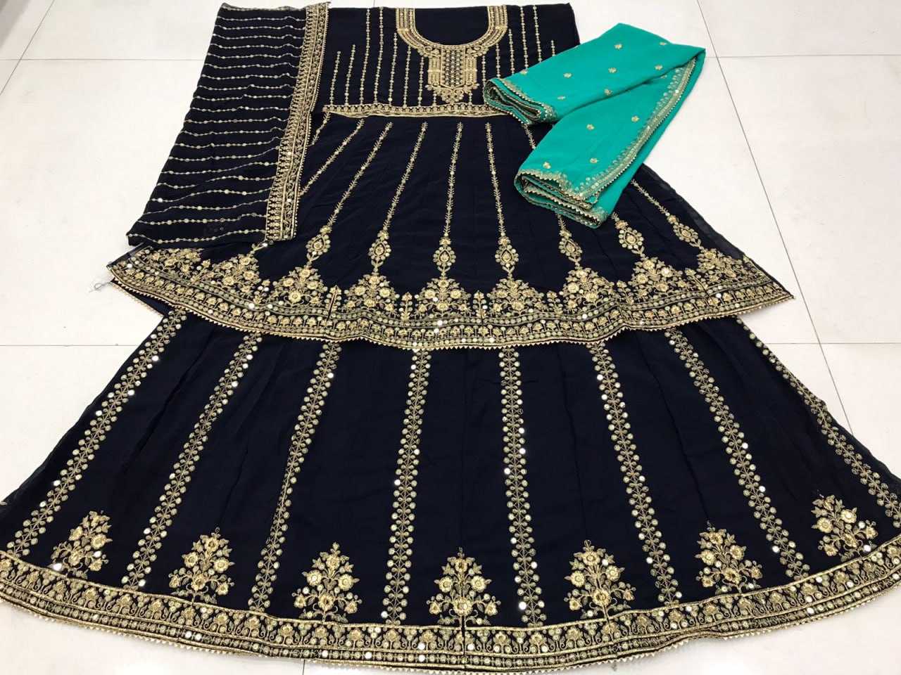 Ynf Faux Georgette KESH504 9125 Suits & Dresses Wholesale Ladies Suits Sharara Salwar Suits Embroidery Suits Party Wear Dresses Manufacturer
