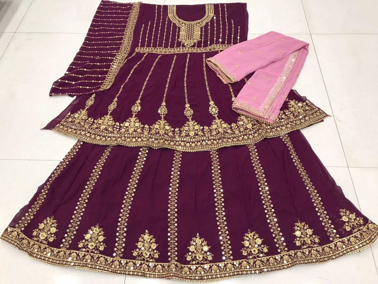 Ynf Faux Georgette KESH504 9125 Suits & Dresses Wholesale Ladies Suits Sharara Salwar Suits Embroidery Suits Party Wear Dresses Manufacturer