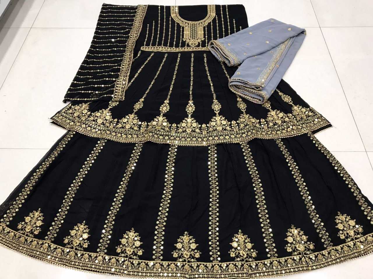 Ynf Faux Georgette KESH504 9125 Suits & Dresses Wholesale Ladies Suits Sharara Salwar Suits Embroidery Suits Party Wear Dresses Manufacturer