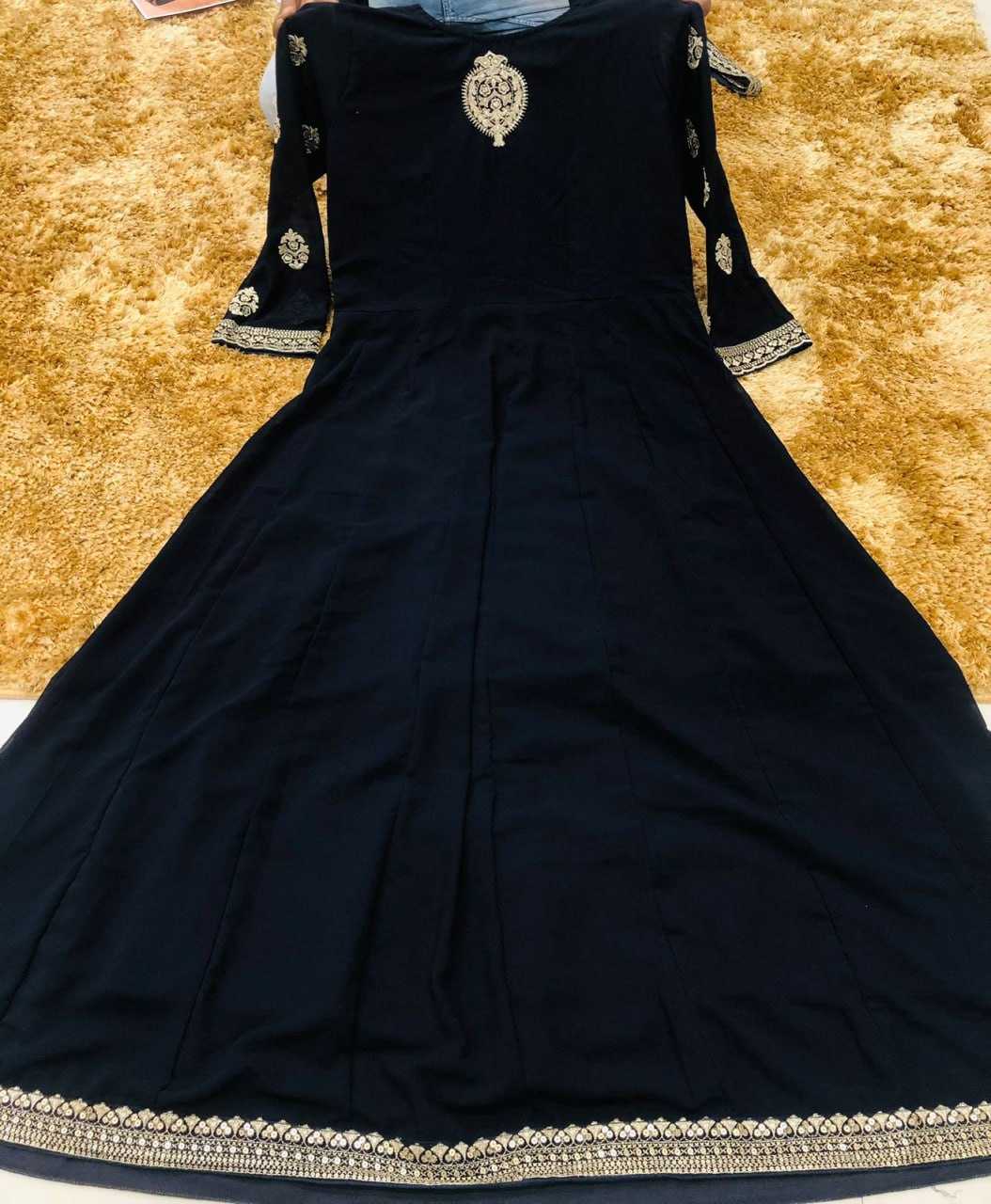 Ynf Faux Georgette KESH504 9875 Gowns Wedding Collections Festive Collections Wholesale Georgette Gown Gown With Dupatta Gown With Belt Manufacturer