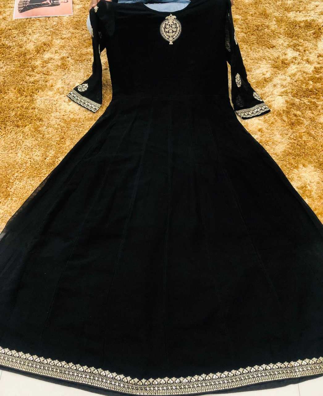 Ynf Faux Georgette KESH504 9875 Gowns Wedding Collections Festive Collections Wholesale Georgette Gown Gown With Dupatta Gown With Belt Manufacturer