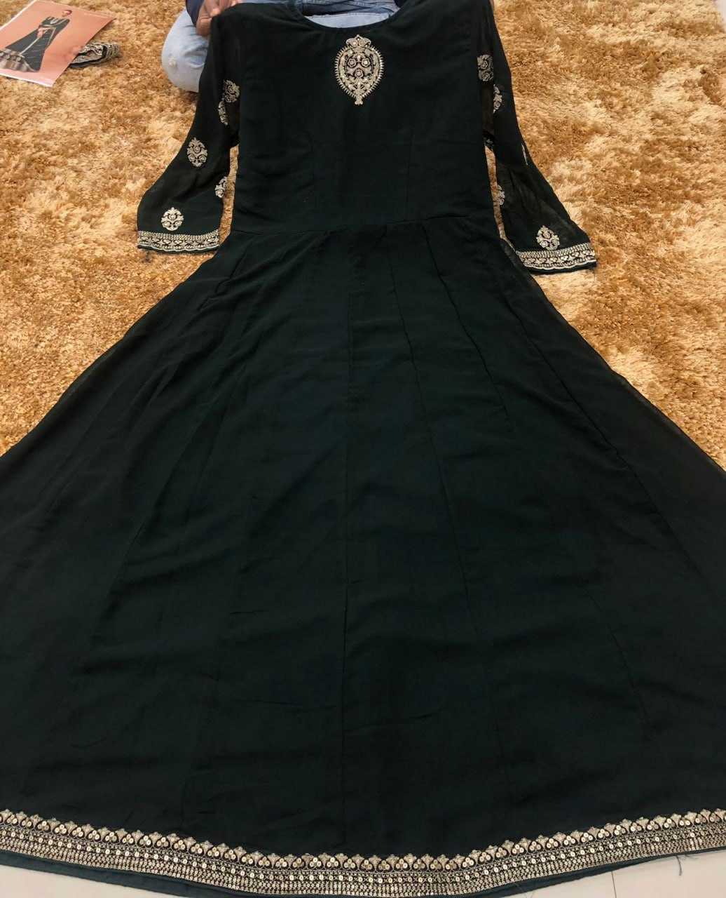 Ynf Faux Georgette KESH504 9875 Gowns Wedding Collections Festive Collections Wholesale Georgette Gown Gown With Dupatta Gown With Belt Manufacturer