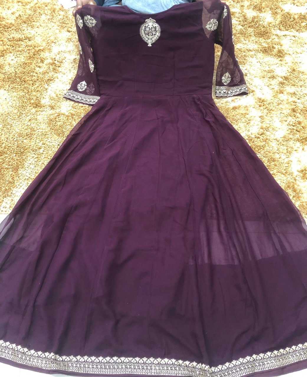 Ynf Faux Georgette KESH504 9875 Gowns Wedding Collections Festive Collections Wholesale Georgette Gown Gown With Dupatta Gown With Belt Manufacturer