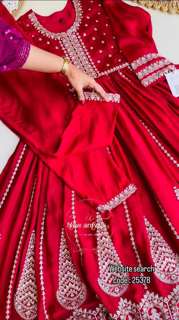 Ynf Faux Georgette KESH506 1159 Gowns Wedding Collections Festive Collections Wholesale Embroidery Gowns Georgette Gown Sequin Gowns Manufacturer