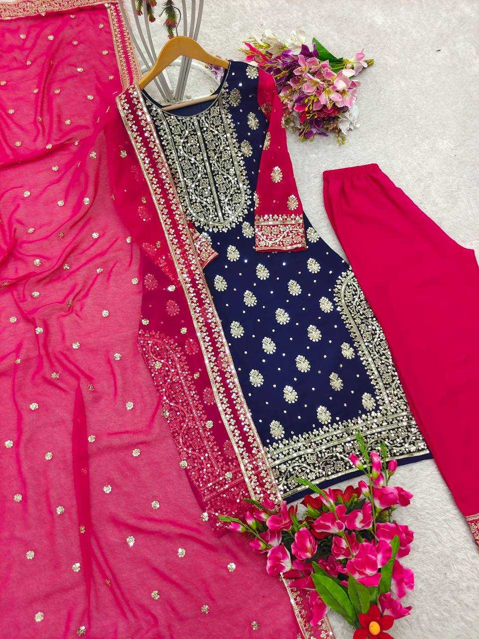 Ynf Faux Georgette KESH506 1163 Suits & Dresses Wholesale Ladies Suits Embroidery Suits Designer Suits Manufacturer