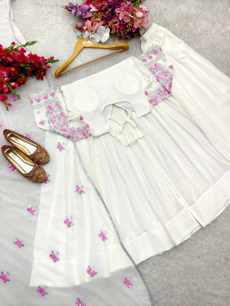 Ynf Faux Georgette KESH506 1167 Gowns Wholesale Fancy Gowns Embroidery Gowns Designer Gowns Manufacturer
