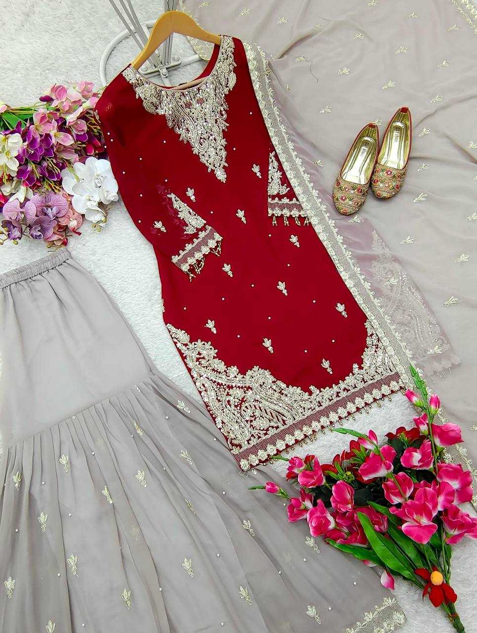 Ynf Faux Georgette KESH506 132 Suits & Dresses Wholesale Ladies Suits Embroidery Suits Designer Suits Manufacturer