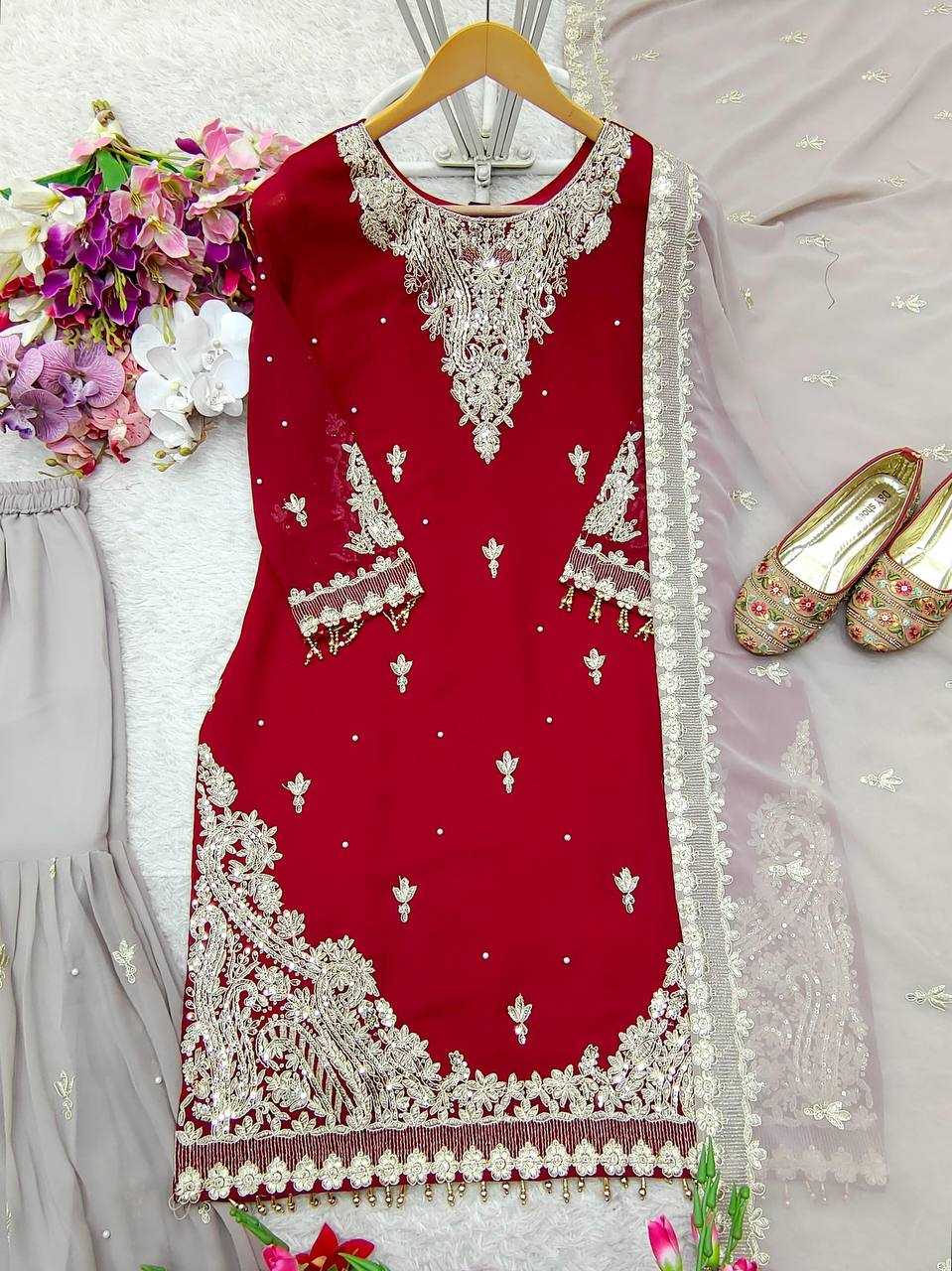 Ynf Faux Georgette KESH506 132 Suits & Dresses Wholesale Ladies Suits Embroidery Suits Designer Suits Manufacturer