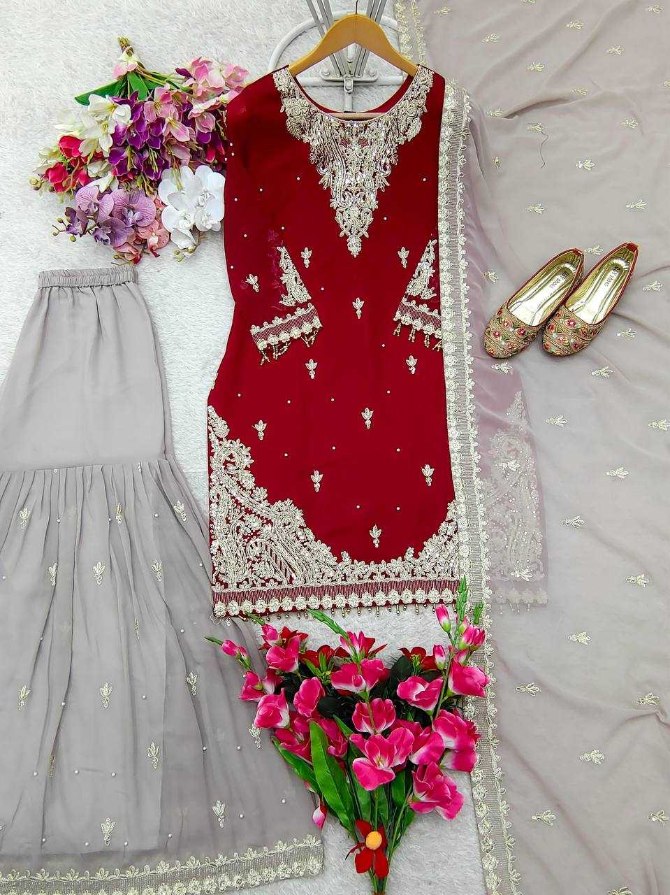 Ynf Faux Georgette KESH506 132 Suits & Dresses Wholesale Ladies Suits Embroidery Suits Designer Suits Manufacturer