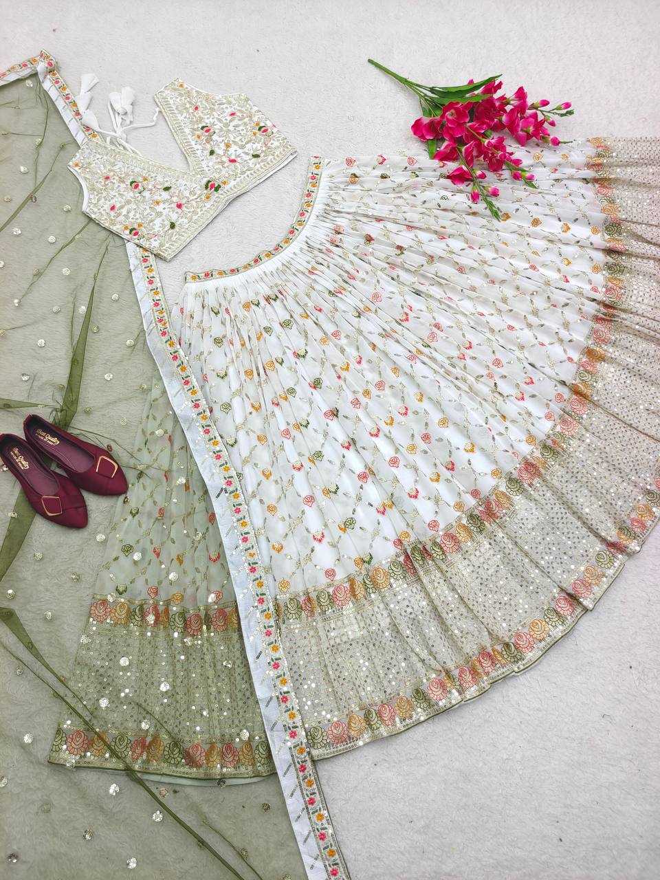 Ynf Faux Georgette KESH506 501 Lehengas Wedding Collections Festive Collections Wholesale Embroidered Lehenga Designer Lehenga Choli Georgette Lehenga Manufacturer