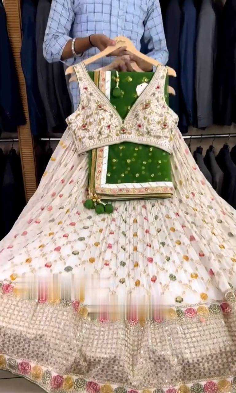 Ynf Faux Georgette KESH506 501 Lehengas Wedding Collections Festive Collections Wholesale Embroidered Lehenga Designer Lehenga Choli Georgette Lehenga Manufacturer