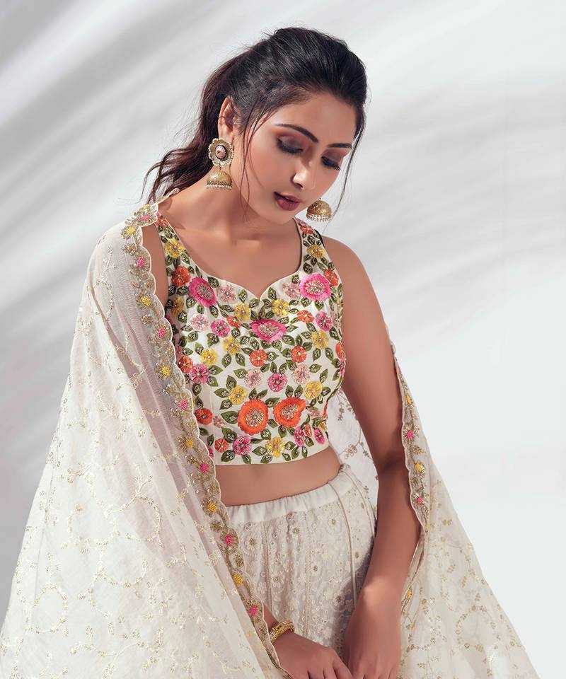 Ynf Faux Georgette KESH512 1037 Lehengas Wholesale Designer Lehenga Fancy Lehenga Embroidered Lehenga Manufacturer