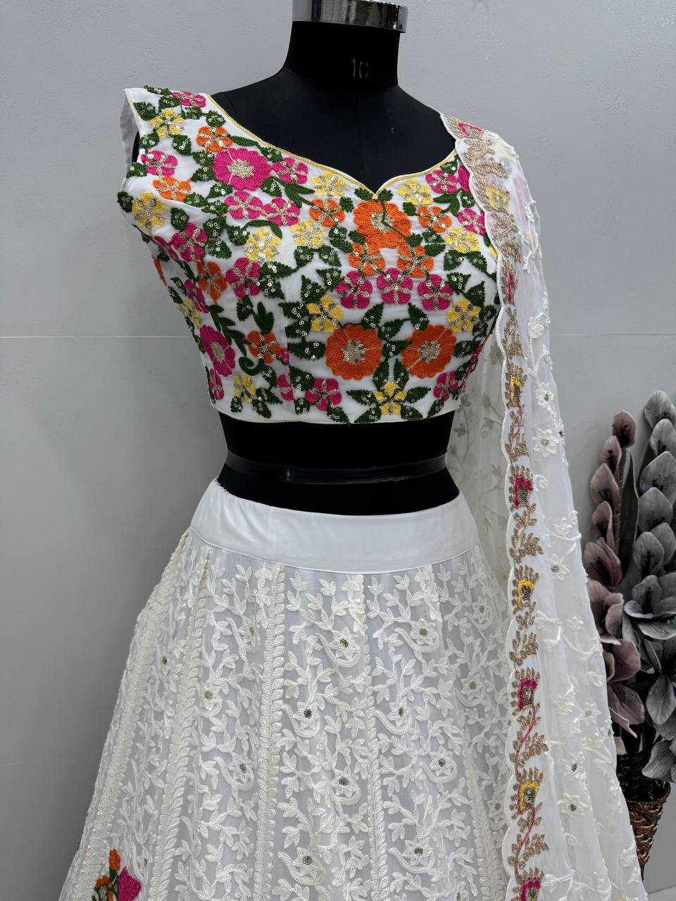 Ynf Faux Georgette KESH512 1037 Lehengas Wholesale Designer Lehenga Fancy Lehenga Embroidered Lehenga Manufacturer
