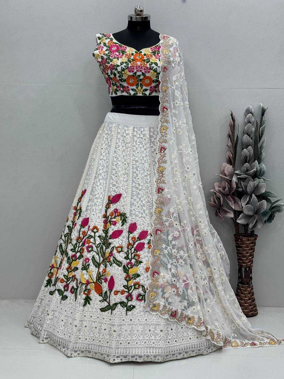 Ynf Faux Georgette KESH512 1037 Lehengas Wholesale Designer Lehenga Fancy Lehenga Embroidered Lehenga Manufacturer