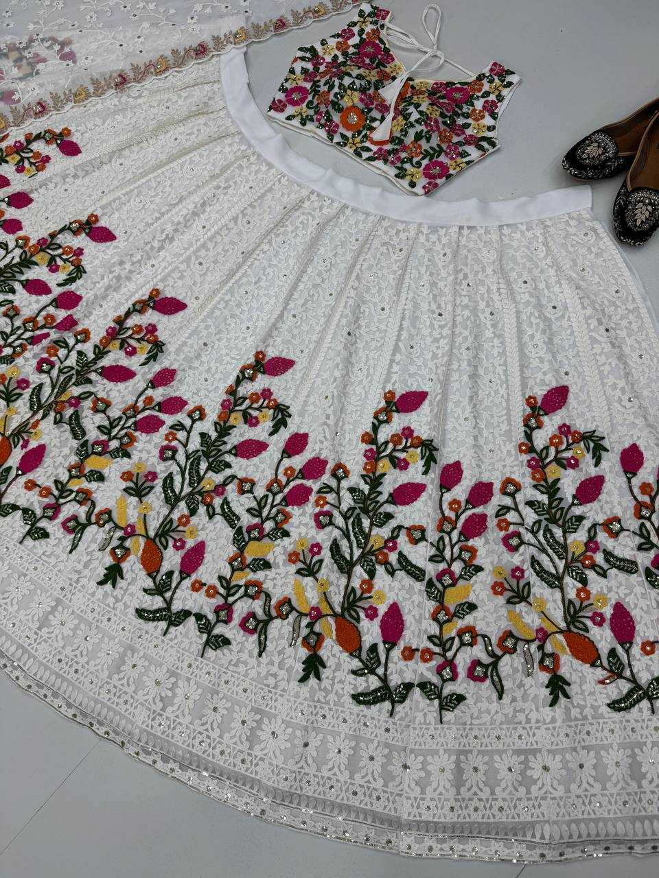 Ynf Faux Georgette KESH512 1037 Lehengas Wholesale Designer Lehenga Fancy Lehenga Embroidered Lehenga Manufacturer