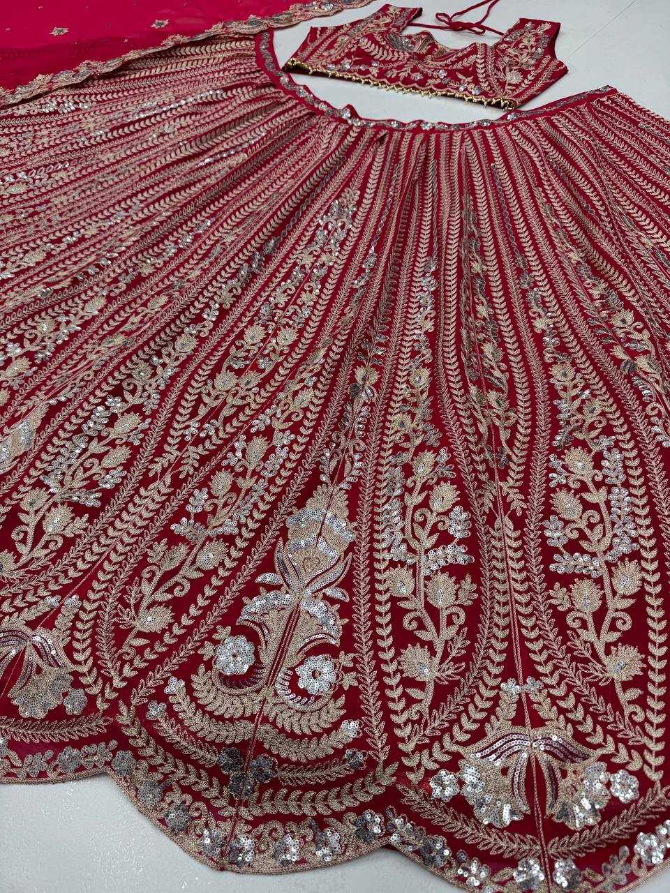 Ynf Faux Georgette KESH512 1038 Lehengas Wholesale Designer Lehenga Fancy Lehenga Embroidered Lehenga Manufacturer