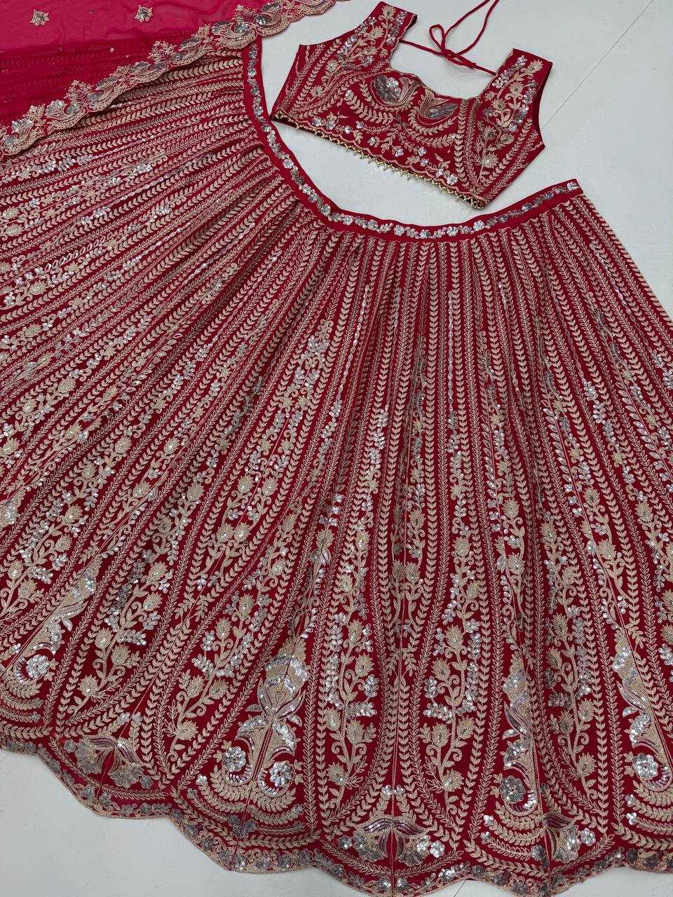 Ynf Faux Georgette KESH512 1038 Lehengas Wholesale Designer Lehenga Fancy Lehenga Embroidered Lehenga Manufacturer