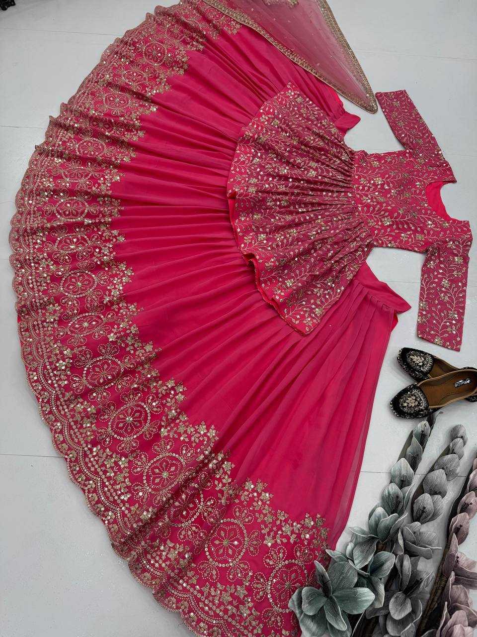 Ynf Faux Georgette KESH512 1040 Lehengas Wholesale Designer Lehenga Fancy Lehenga Embroidered Lehenga Manufacturer