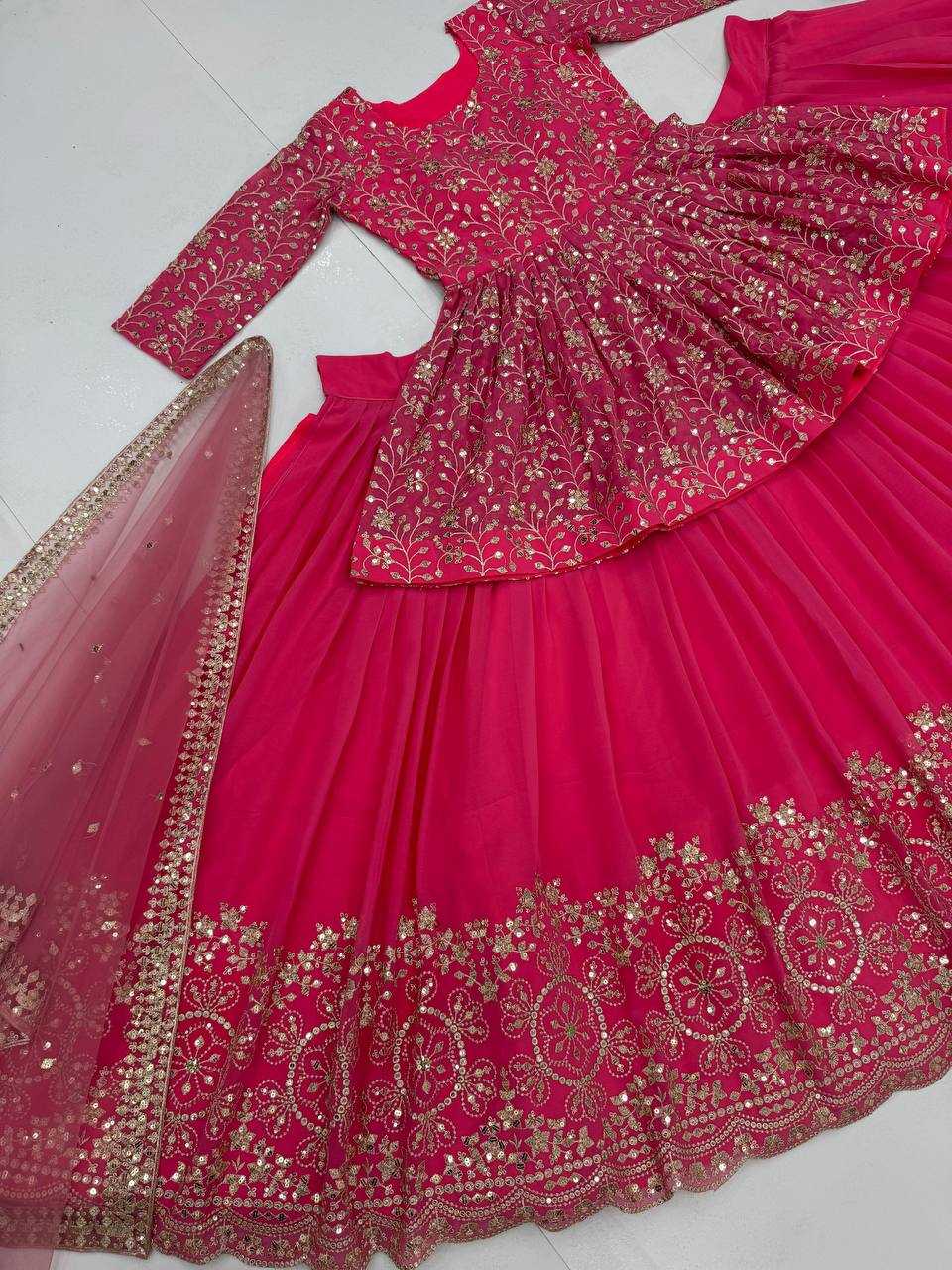Ynf Faux Georgette KESH512 1040 Lehengas Wholesale Designer Lehenga Fancy Lehenga Embroidered Lehenga Manufacturer