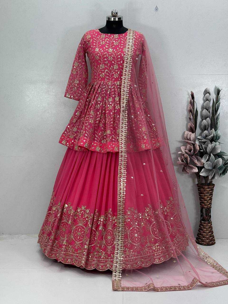 Ynf Faux Georgette KESH512 1040 Lehengas Wholesale Designer Lehenga Fancy Lehenga Embroidered Lehenga Manufacturer