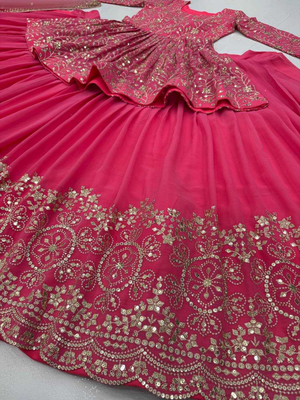 Ynf Faux Georgette KESH512 1040 Lehengas Wholesale Designer Lehenga Fancy Lehenga Embroidered Lehenga Manufacturer
