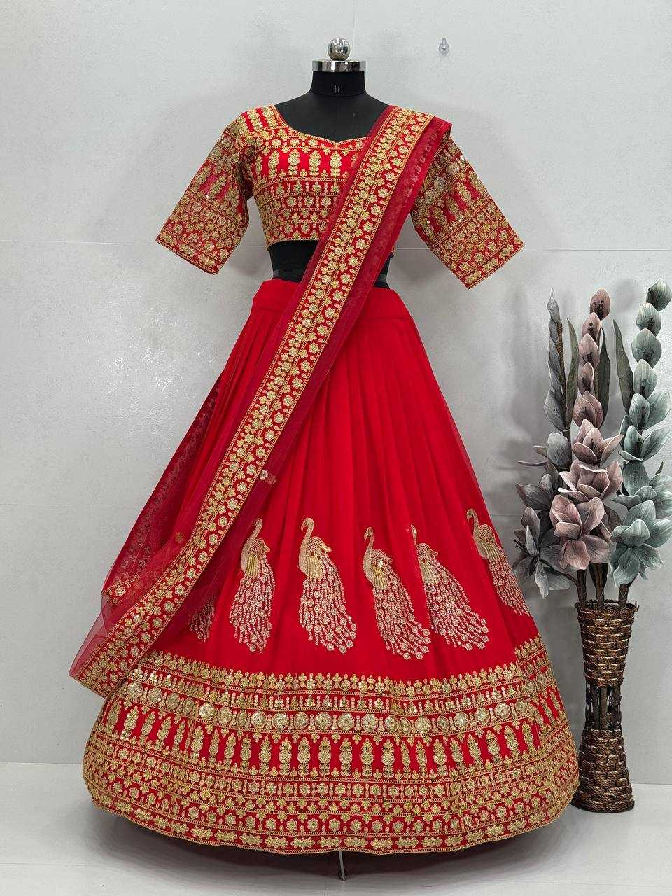 Ynf Faux Georgette KESH512 1041 Lehengas Wholesale Designer Lehenga Fancy Lehenga Embroidered Lehenga Manufacturer