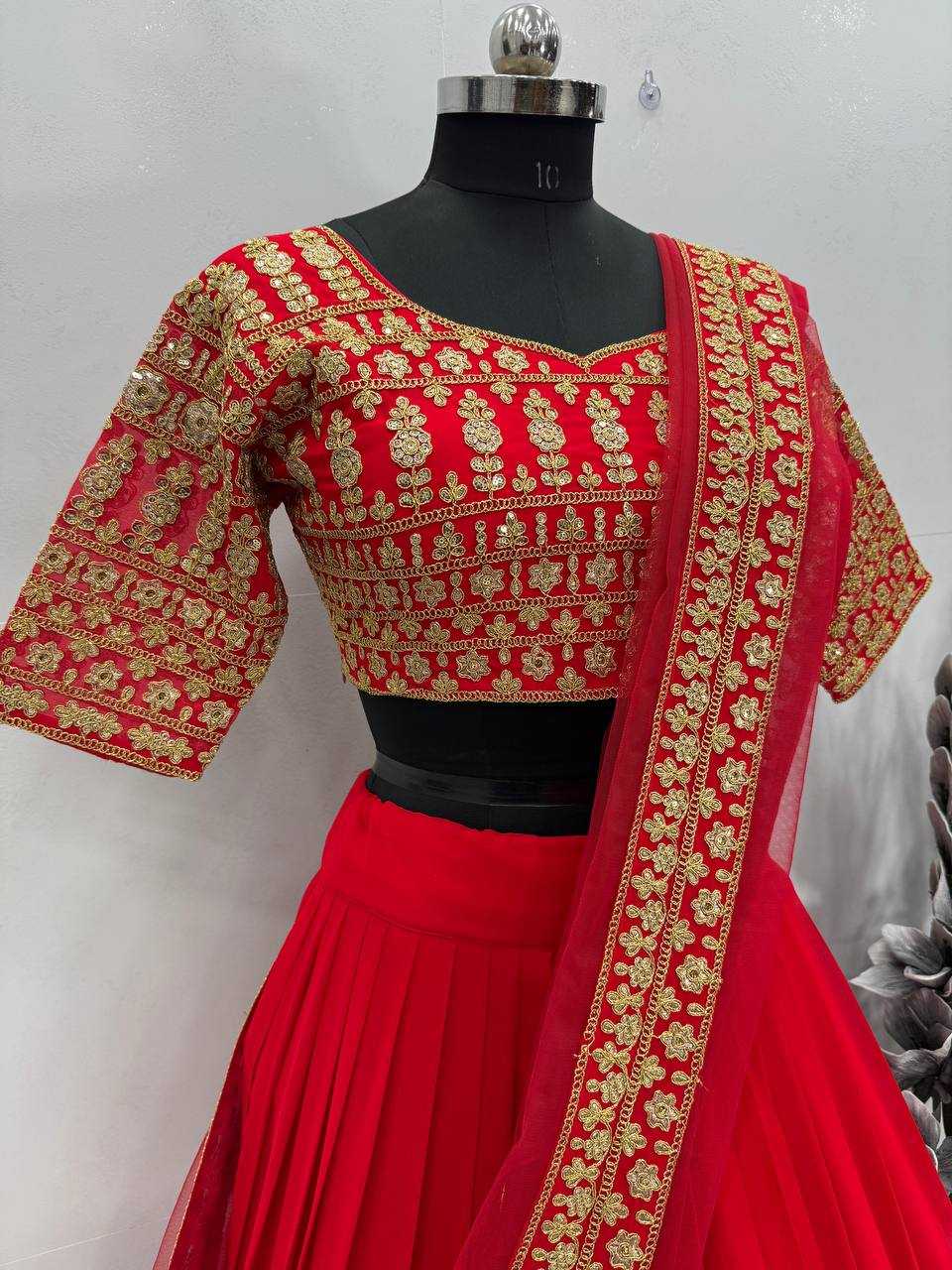 Ynf Faux Georgette KESH512 1041 Lehengas Wholesale Designer Lehenga Fancy Lehenga Embroidered Lehenga Manufacturer