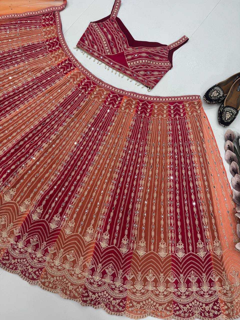 Ynf Faux Georgette KESH512 1042 Lehengas Wholesale Designer Lehenga Fancy Lehenga Embroidered Lehenga Manufacturer