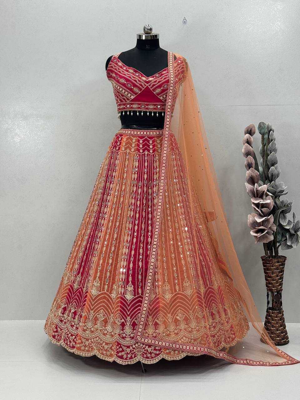 Ynf Faux Georgette KESH512 1042 Lehengas Wholesale Designer Lehenga Fancy Lehenga Embroidered Lehenga Manufacturer