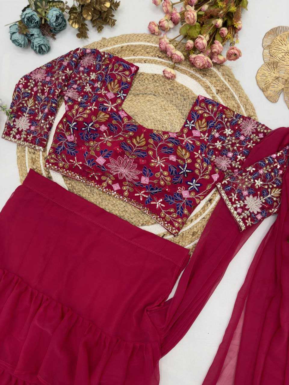 Ynf Faux Georgette KESH516 9252 Sarees Wholesale Ready To Wear Sarees Party Wear Sarees Fancy Sarees Sequence Sarees Embroidered Sarees Manufacturer