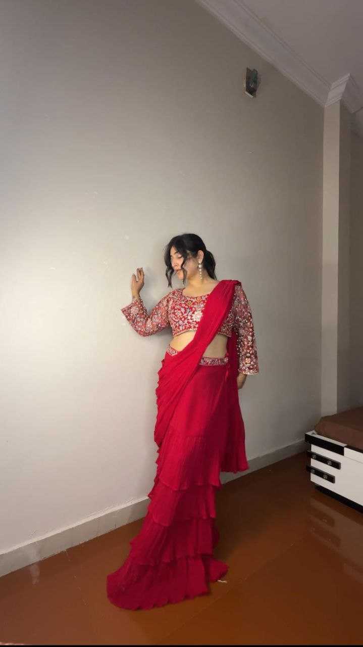 Ynf Faux Georgette KESH516 9252 Sarees Wholesale Ready To Wear Sarees Party Wear Sarees Fancy Sarees Sequence Sarees Embroidered Sarees Manufacturer