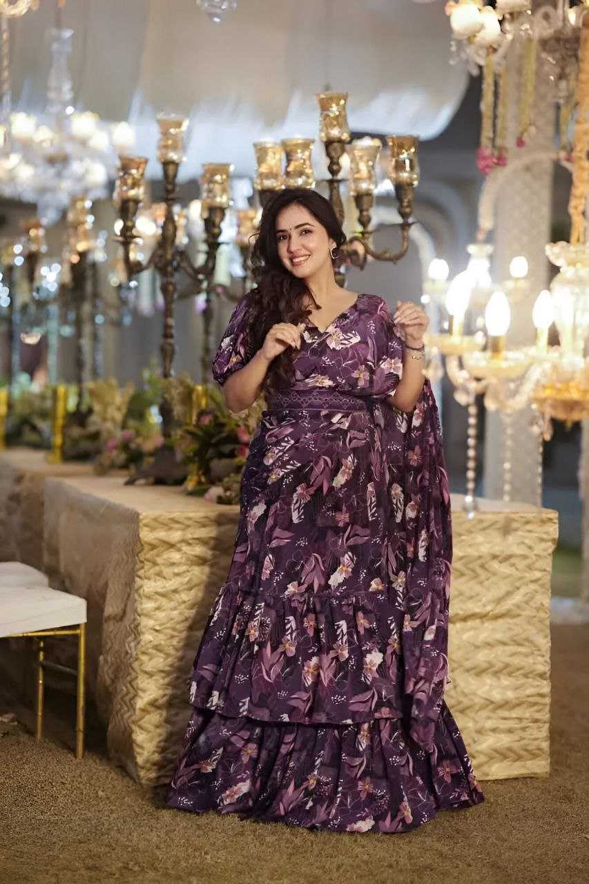 Ynf Faux Georgette KESH516 9254 Sarees Wholesale Ready To Wear Sarees Party Wear Sarees Fancy Sarees Printed Sarees Manufacturer