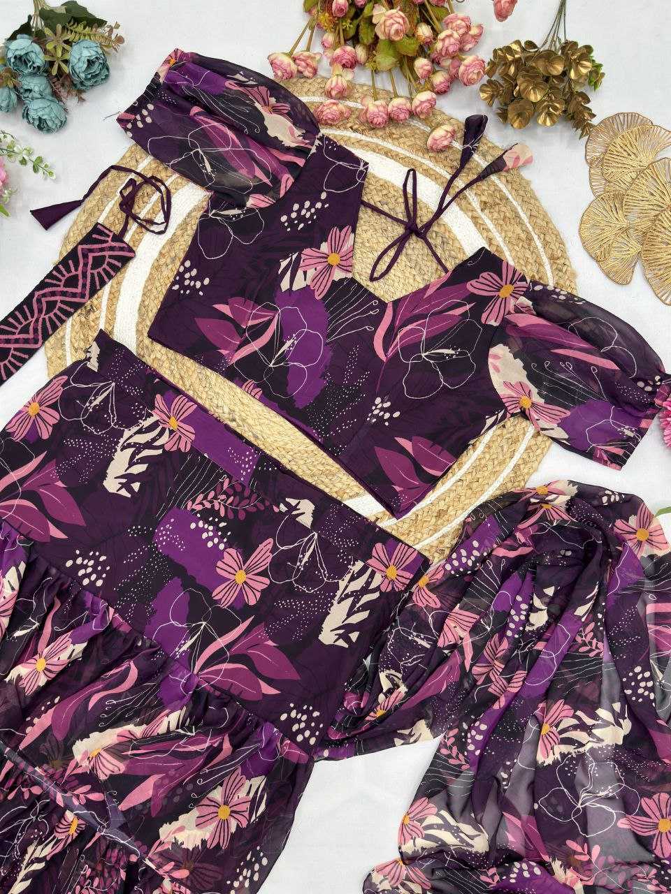 Ynf Faux Georgette KESH516 9254 Sarees Wholesale Ready To Wear Sarees Party Wear Sarees Fancy Sarees Printed Sarees Manufacturer