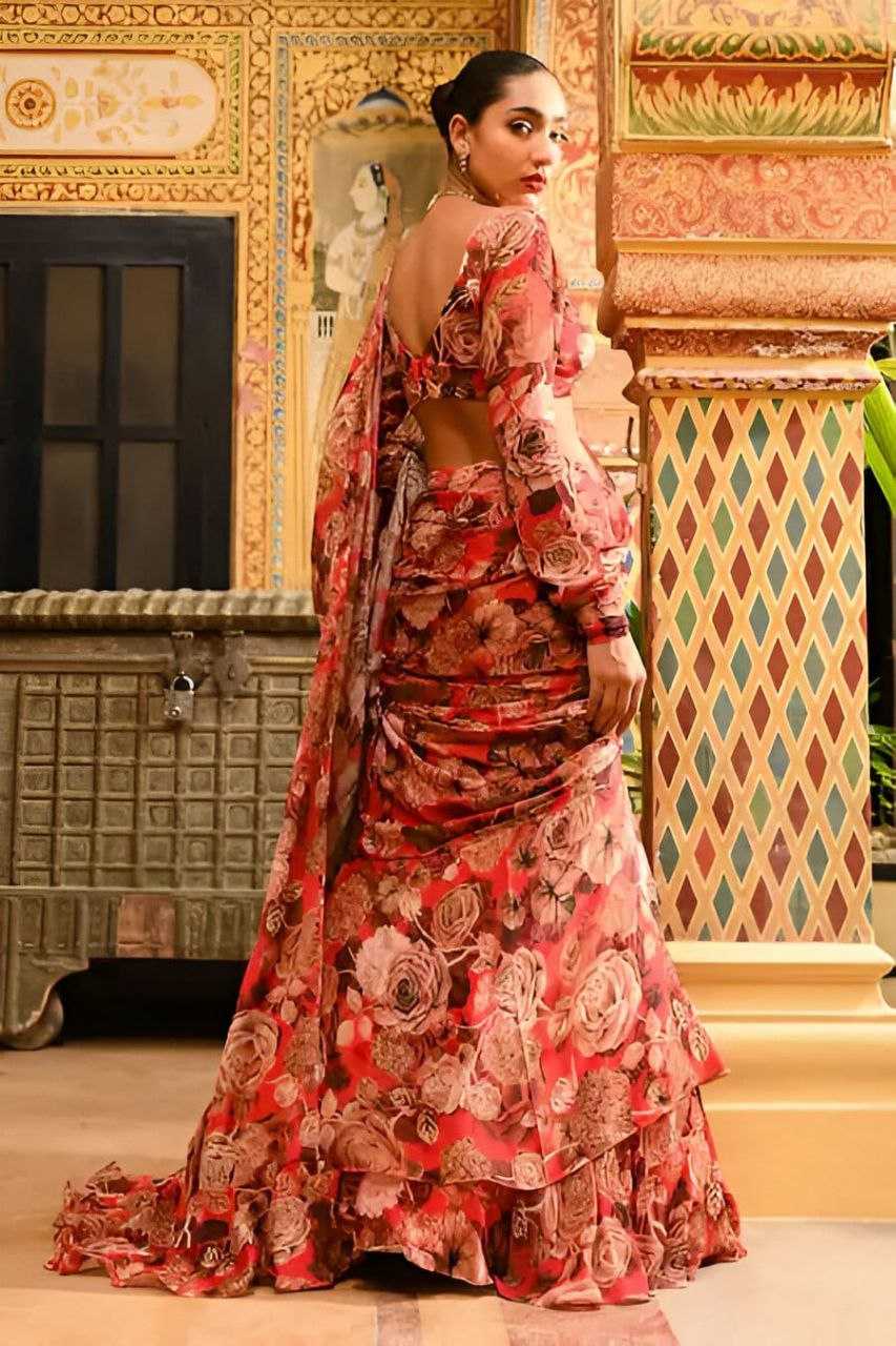 Ynf Faux Georgette KESH516 9257 Sarees Wholesale Party Wear Sarees Printed Sarees Lehenga Sarees Manufacturer