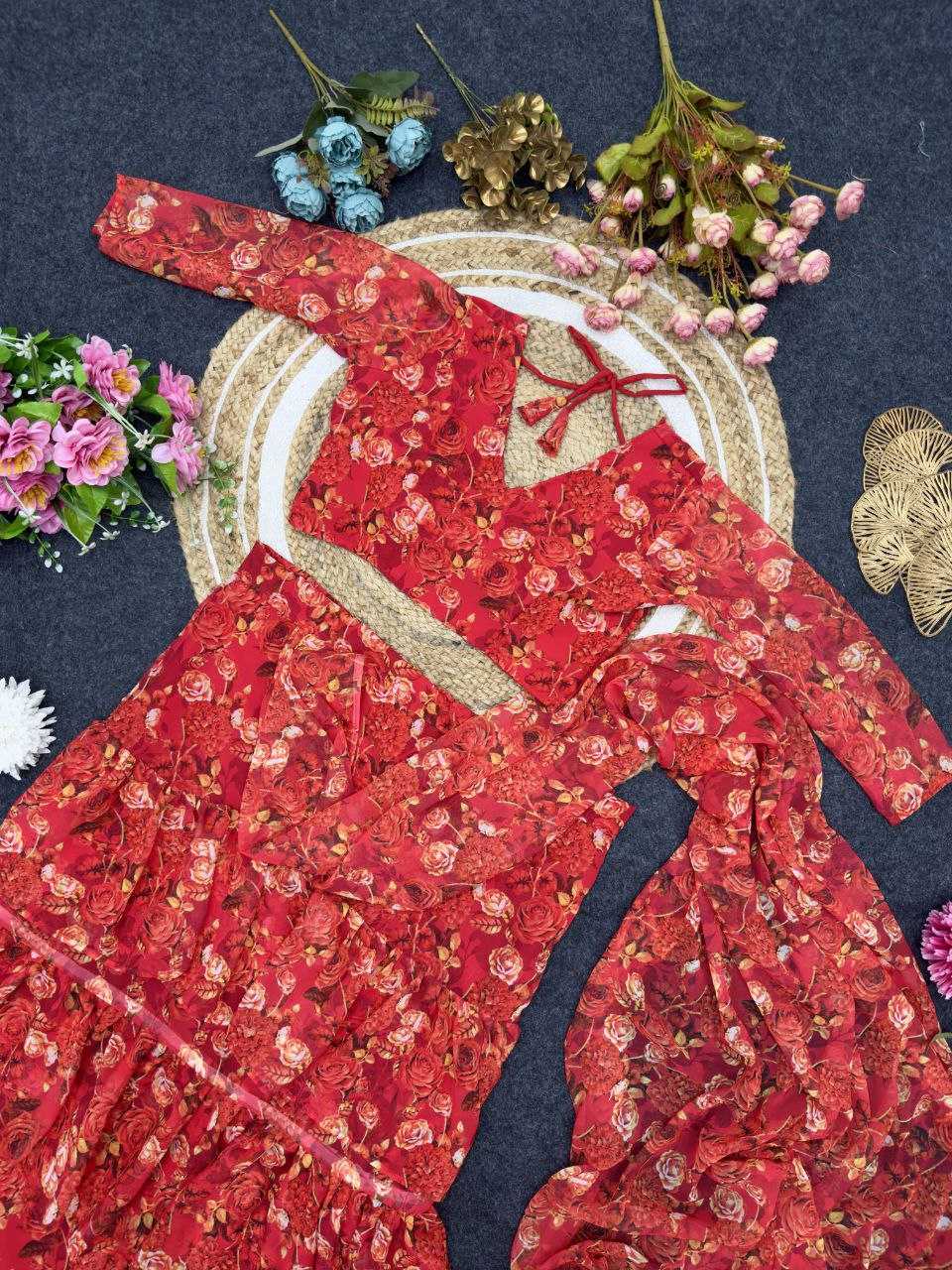 Ynf Faux Georgette KESH516 9257 Sarees Wholesale Party Wear Sarees Printed Sarees Lehenga Sarees Manufacturer