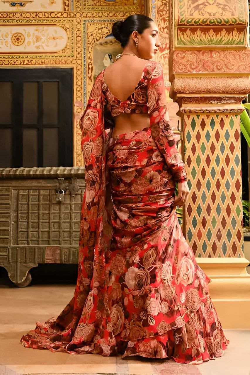 Ynf Faux Georgette KESH516 9257 Sarees Wholesale Party Wear Sarees Printed Sarees Lehenga Sarees Manufacturer