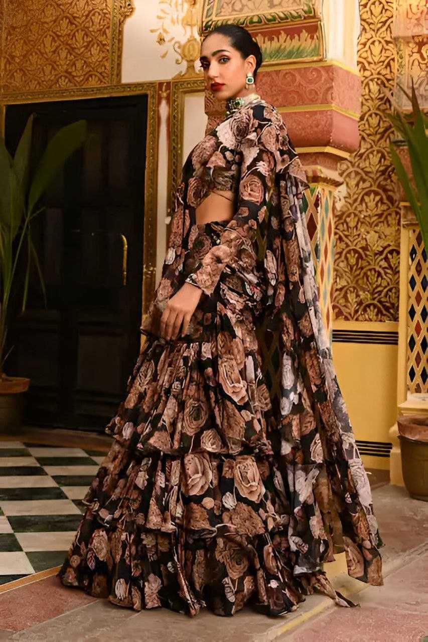 Ynf Faux Georgette KESH516 9258 Sarees Wholesale Ready To Wear Sarees Party Wear Sarees Printed Sarees Lehenga Sarees Manufacturer