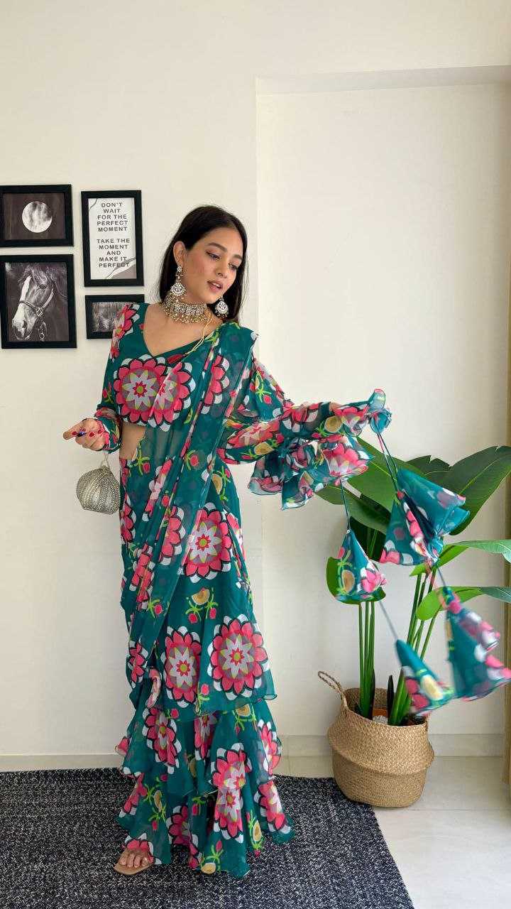 Ynf Faux Georgette KESH516 9273 Sarees Wholesale Ready To Wear Sarees Fancy Sarees Printed Sarees Lehenga Sarees Manufacturer