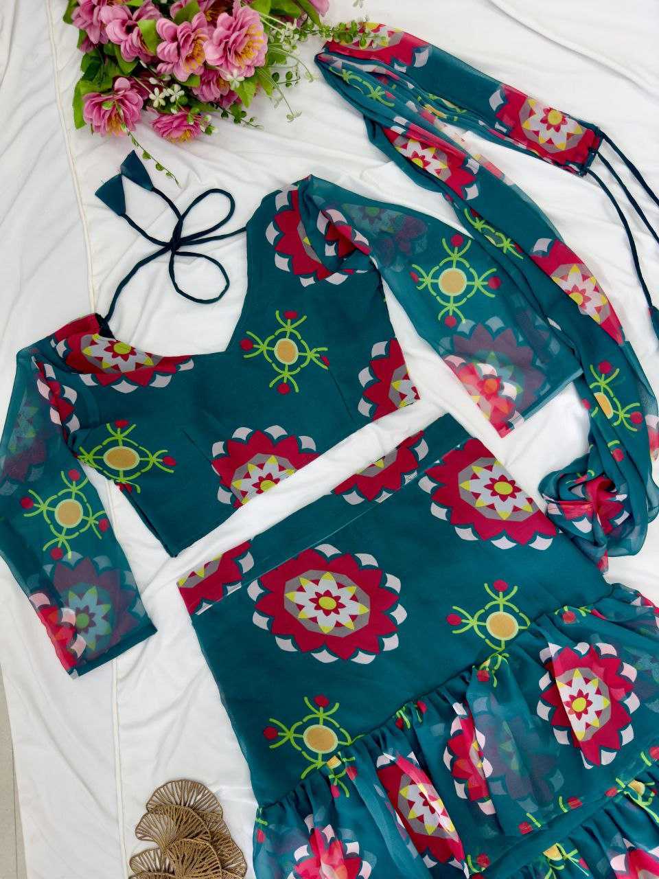 Ynf Faux Georgette KESH516 9273 Sarees Wholesale Ready To Wear Sarees Fancy Sarees Printed Sarees Lehenga Sarees Manufacturer