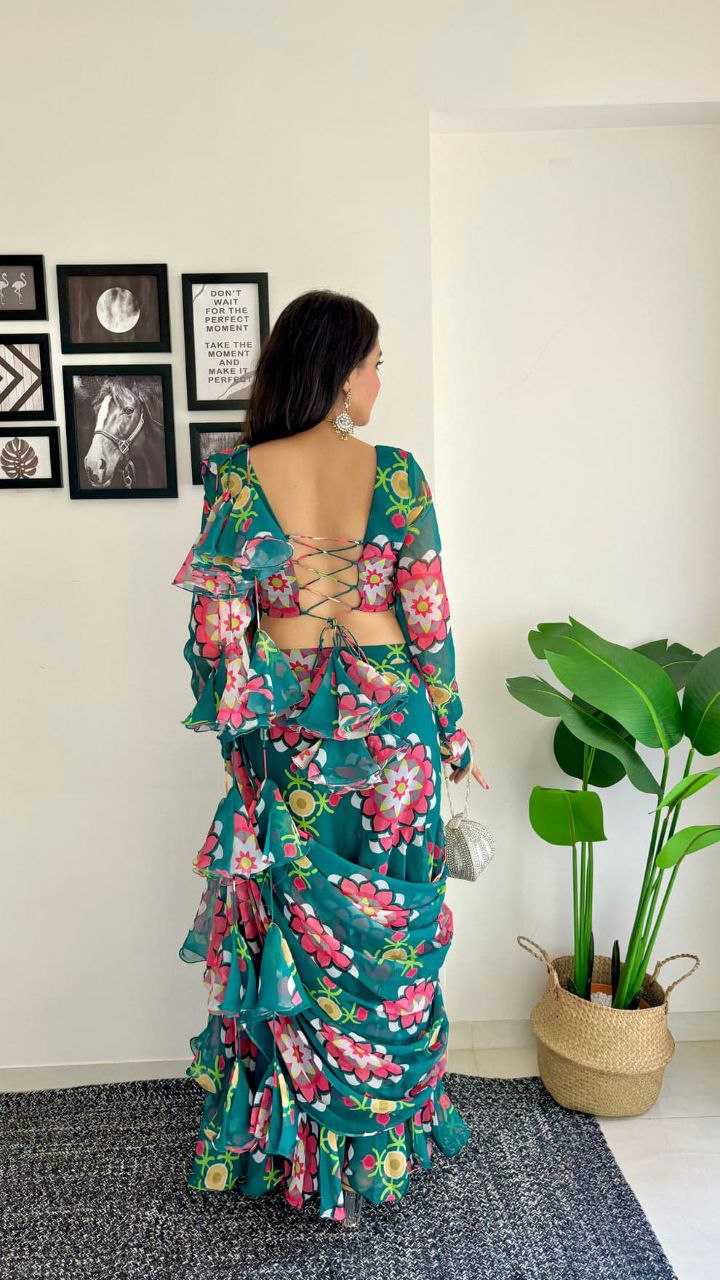 Ynf Faux Georgette KESH516 9273 Sarees Wholesale Ready To Wear Sarees Fancy Sarees Printed Sarees Lehenga Sarees Manufacturer