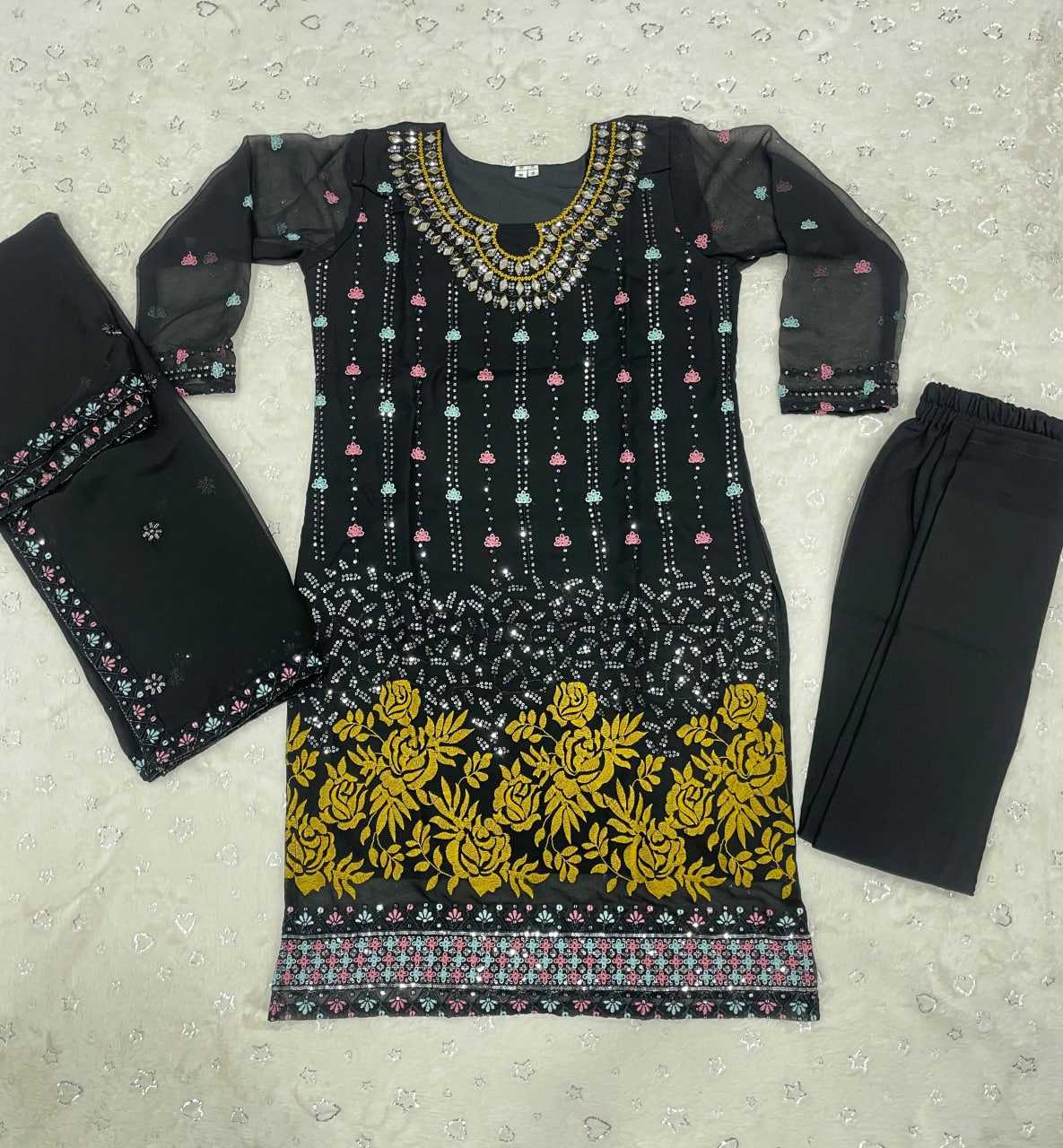 Ynf Faux Georgette RIN102 109 Suits & Dresses Wedding Collections Festive Collections Wholesale Georgette Suit Party Wear Dresses Wedding Outfits Manufacturer